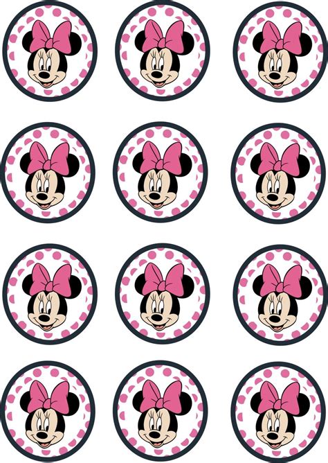 Free Printable Minnie Mouse Cake Toppers